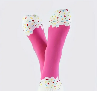 grappige ijs-sokken met fruit- & ijscrèmeprint