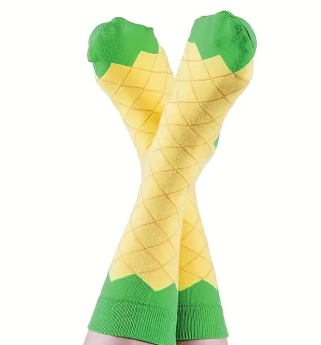 grappige ijs-sokken met fruit- & ijscrèmeprint