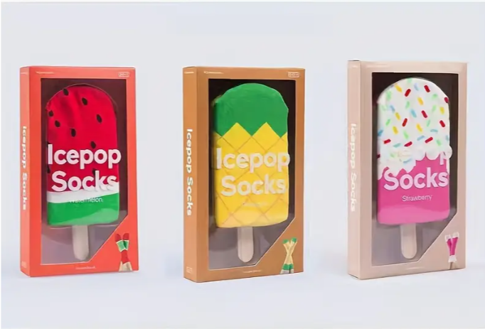 grappige ijs-sokken met fruit- & ijscrèmeprint