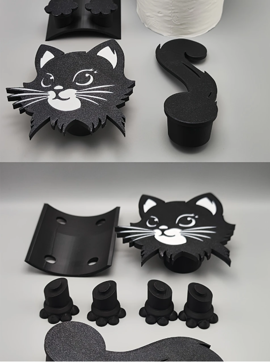 Porte-rouleau de papier toilette chat