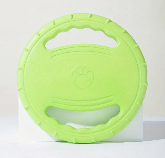 Stevige frisbee met touw voor actieve honden die houden van trekken, apporteren en kauwen.