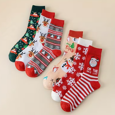 one pair of Christmas socks at random
