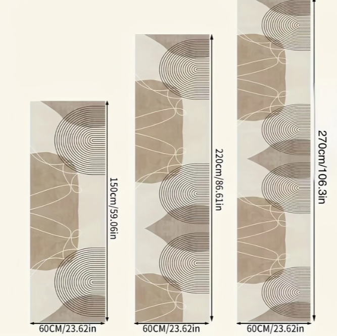 Tapis de cuisine – Beige/Blanc