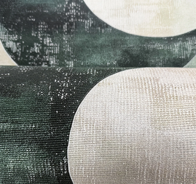 Tapis de cuisine à motif de cercles verts