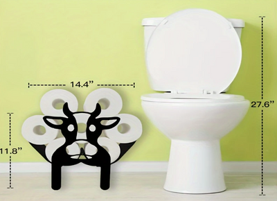 Porte-rouleau de papier toilette en forme de vache