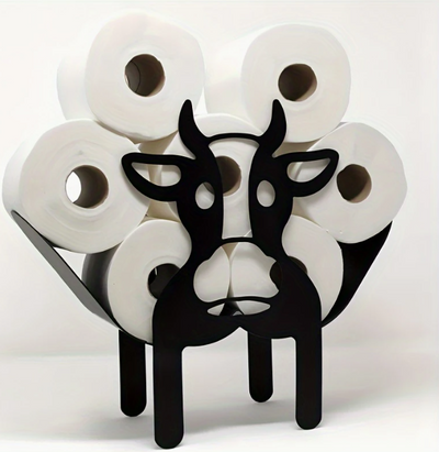Porte-rouleau de papier toilette en forme de vache
