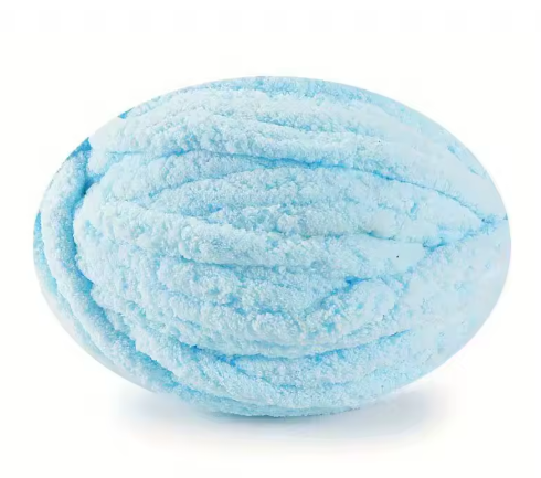 Lichtblauwe Chenille Wol