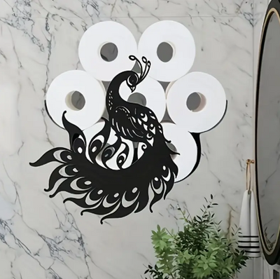Porte-rouleau de papier toilette paon