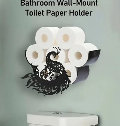 Porte-rouleau de papier toilette paon