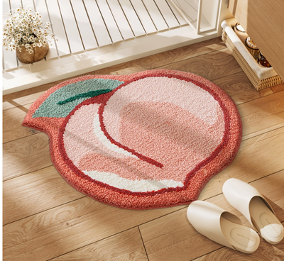 Tapis de bain en forme de pêche