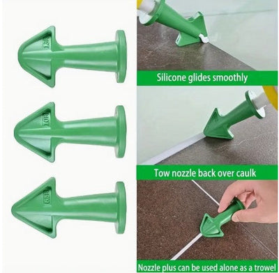 Ensemble de 3 buses de remplissage et grattoirs pour mastic silicone