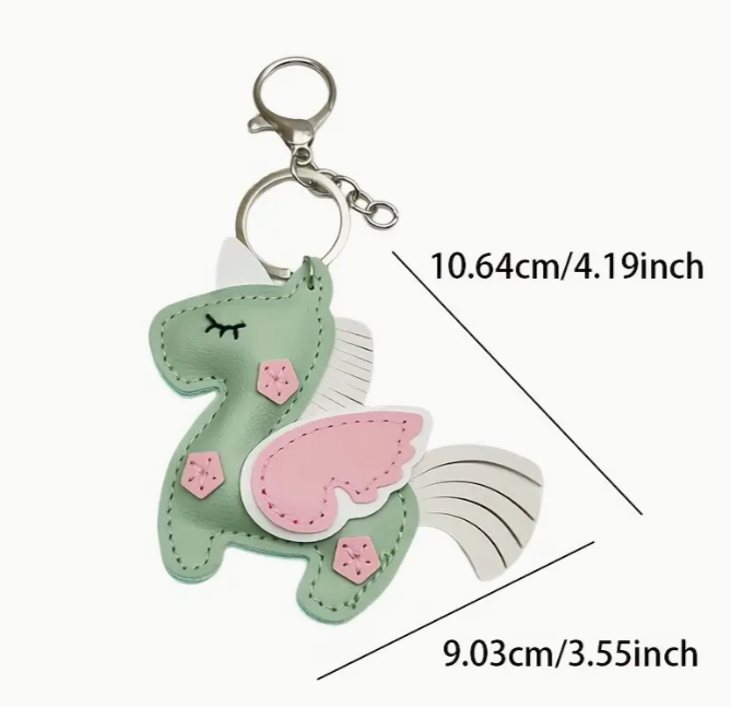 Porte-clés Licorne Vert