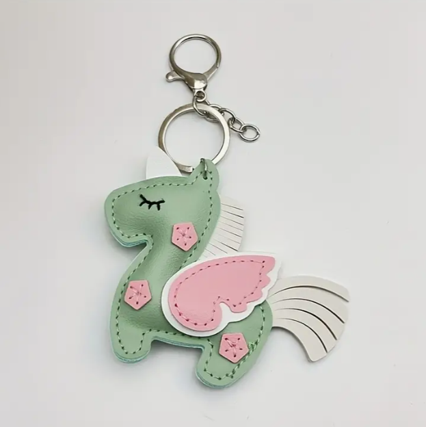 Porte-clés Licorne Vert