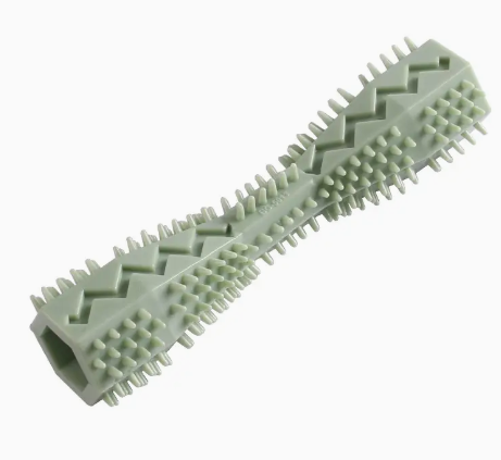 Bâtonnet à mâcher pour chien vert/rose