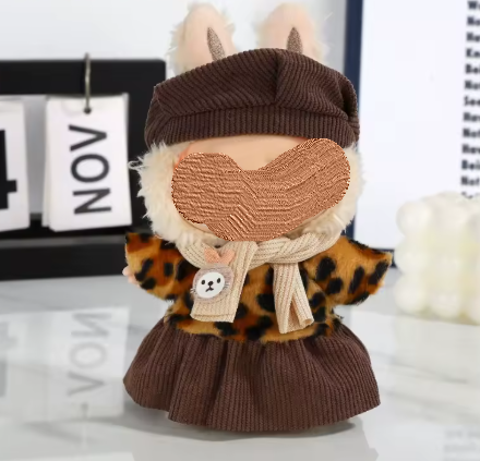 Designer Leopard Outfit For Labubu