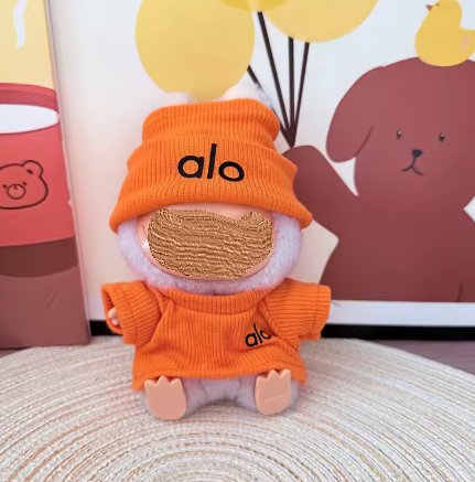 Orange Designer outfit for Labubu