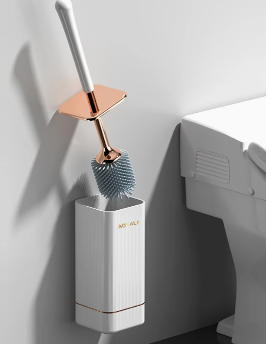 Brosse WC et support Aokala Blanc/Noir