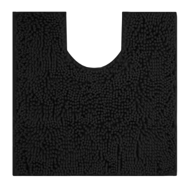 Tapis de toilette Noir - Beige - Bleu Gris