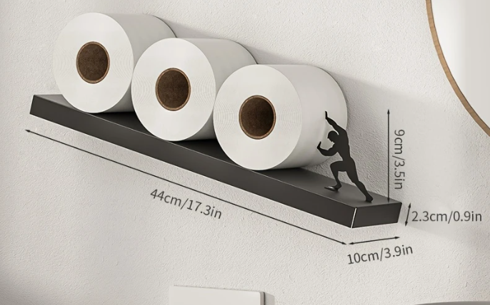 Porte-rouleau de papier toilette design à la silhouette affirmée