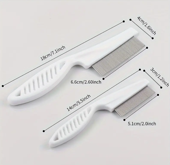Peigne anti-puces blanc pour animaux de compagnie