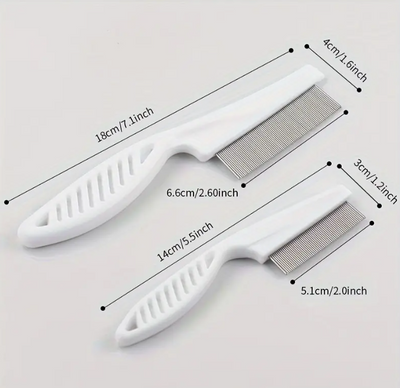 Peigne anti-puces blanc pour animaux de compagnie